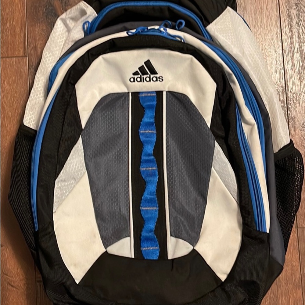 adidas load spring backpack Blue Black White